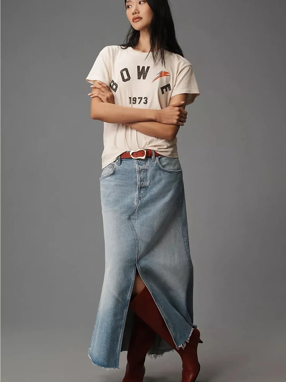 Anthropologie Letluv Bowie T-shirt Size Large New wtag